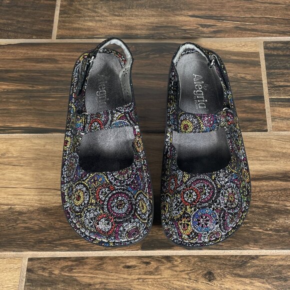 Alegria Jemma Womens Size EU 37 Shoes Spiro Multicolor Leather Crossover Sandals - Picture 11 of 12